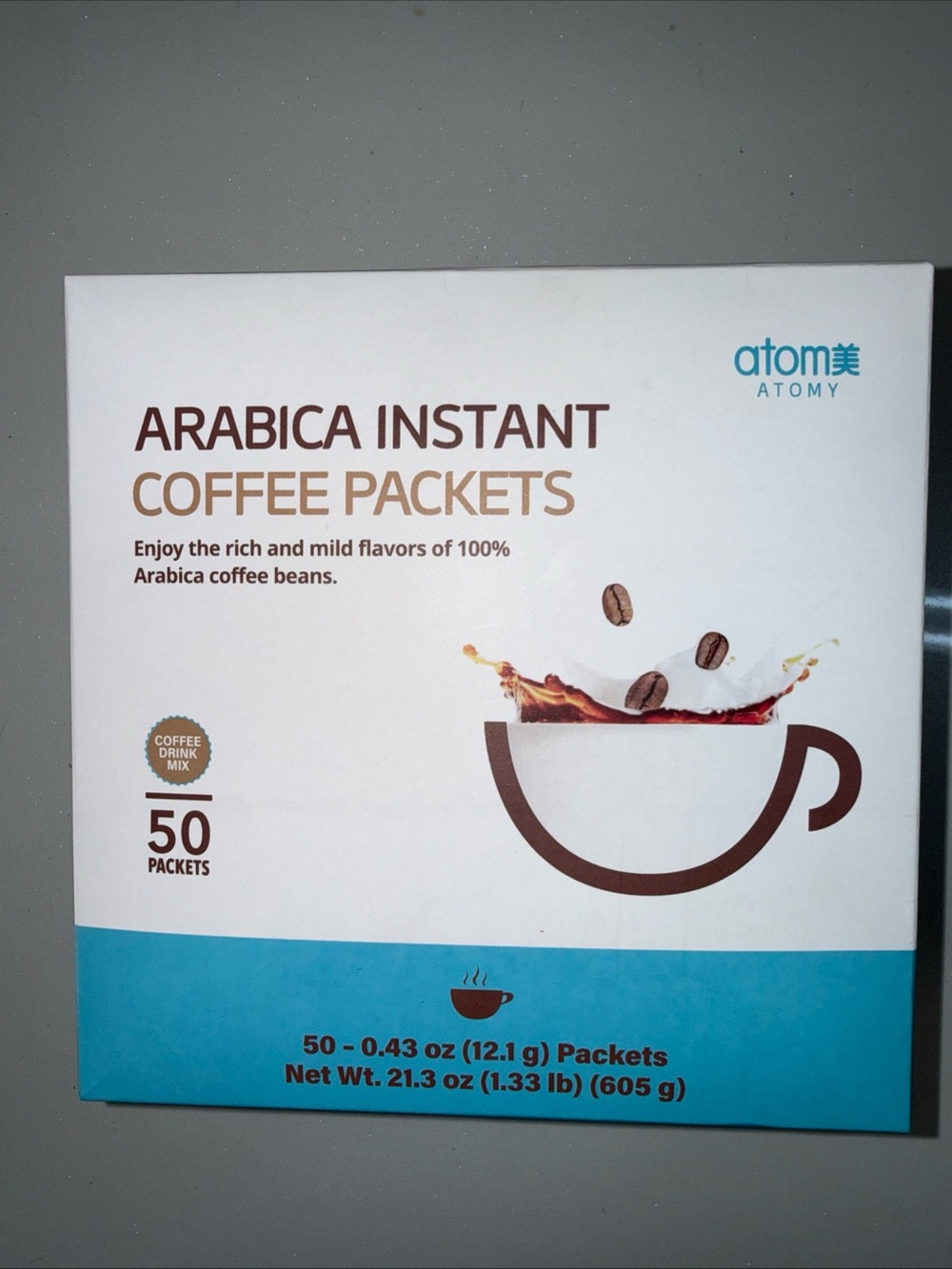 Atomy 50 Sticks Cafe Arabica Instant Coffee Mix Arabica Coffee Exp 02/02/2028
